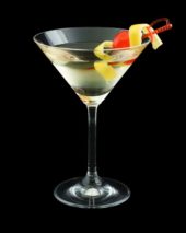 Bicchiere con Cocktail Tuxedo